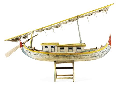 A POLYCHROME-PAINTED MODEL OF AN EGYPTIAN FELUCCA , 20TH CENTURY | Christie's