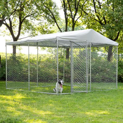 Vivijason Outdoor Large Dog Kennel Heavy Duty Fence Dog Cage With ...