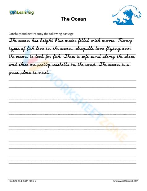 Free Printable Handwriting Paragraph Practice Sheets