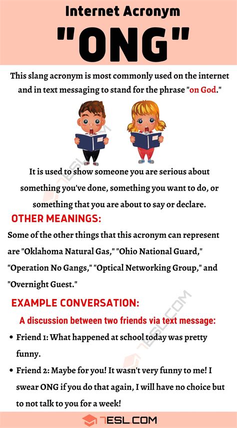 "ONG" Meaning | What is The Meaning of this Useful Acronym "ONG"? • 7ESL | Learn english words ...