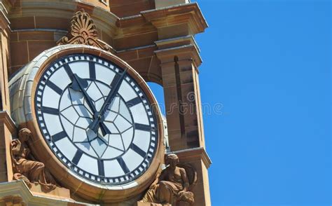 Close-up of the Clock Tower at Sydney Central Station Stock Image - Image of blue, clock: 265918581