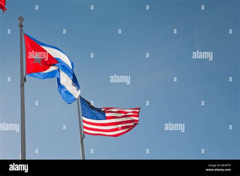 Low angle view of national flags, Miami, Miami-Dade County, Florida, USA Stock Photo - Alamy