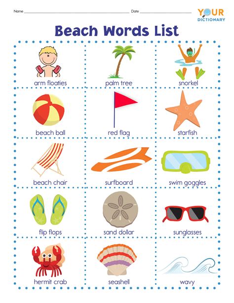 Beach Vocabulary Ficha Interactiva Y Descargable Puedes Hacer Los ...