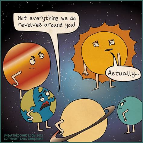 Science humor and astronomy comics about sun being self-absorbed. Comic ...