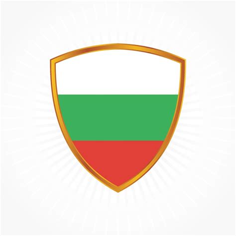 Bulgaria flag vector with shield frame 3379050 Vector Art at Vecteezy