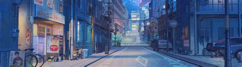 Blue Anime City Wallpapers - Top Free Blue Anime City Backgrounds - WallpaperAccess