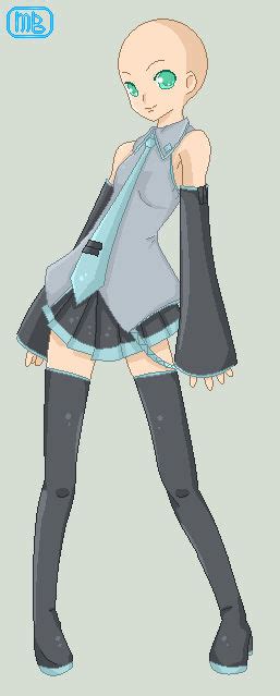 Miku Hatsune Base by BEKbases on DeviantArt