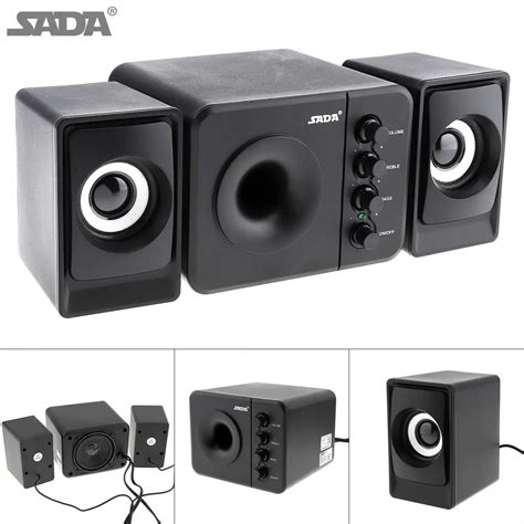 D 205 USB2.0 Subwoofer Computer Speaker with 3.5mm Audio Plug and USB Power Plug for Desktop PC ...