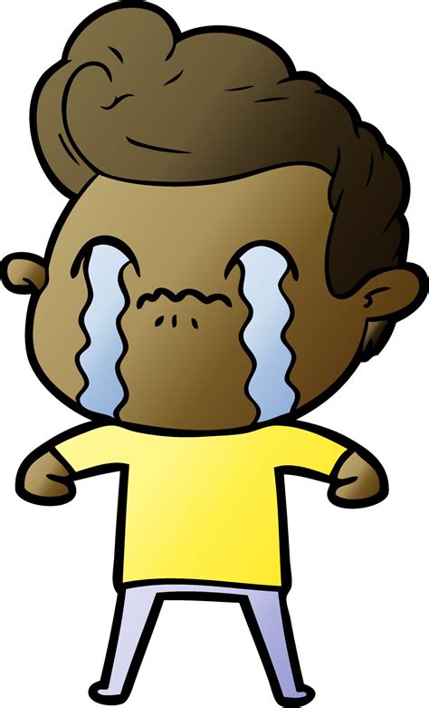 cartoon man crying 12469593 Vector Art at Vecteezy