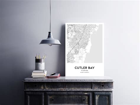 Cutler Bay Map Print, Cutler Bay Map Poster Wall Art, Fl City Map ...