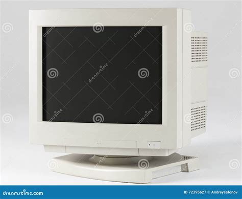 A vintage computer monitor stock image. Image of device - 72395627