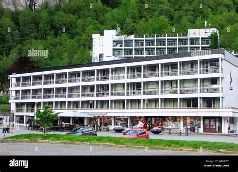 Hotel Geiranger at Geiranger town, Norway Stock Photo - Alamy