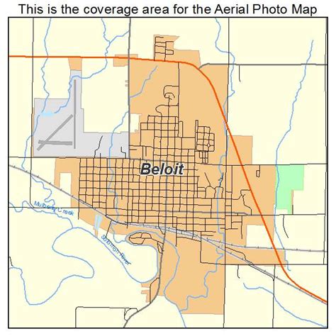 Aerial Photography Map of Beloit, KS Kansas