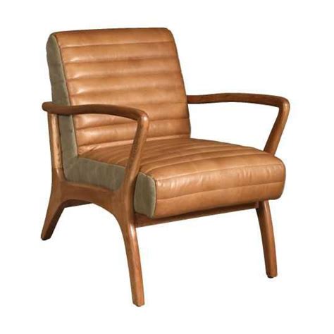 Contemporary Designer Vintage Scandinavian Tan Leather Armchair