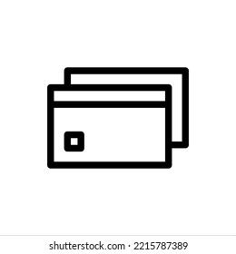 Icon Debit Outline Flat Icon Logo Stock Vector (Royalty Free) 2215787389 | Shutterstock