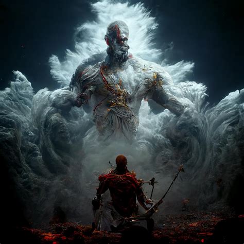 Kratos vs Zeus generated and upscaled by Midjourney AI : GodofWar