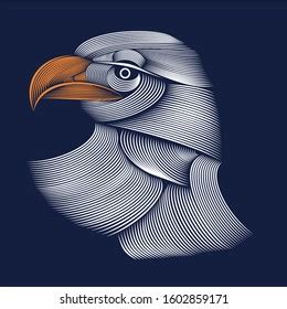 Eagle Line Art Vector Hd Stock Vector (Royalty Free) 1602859171 | Shutterstock