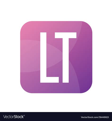 Lt letter logo design with simple style Royalty Free Vector