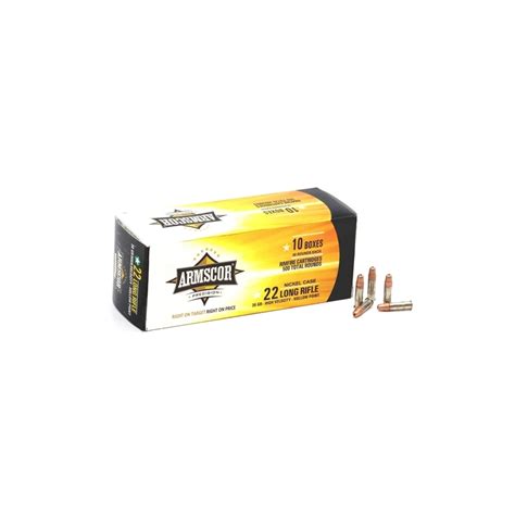 Armscor Precision 22 LR Ammo 36 Gr HV HP Nickel Case - Ammo Deals