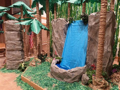 Jungle Safari VBS - managed to make our waterfall have ... Jungle Safari, Jungle Theme, Jungle ...