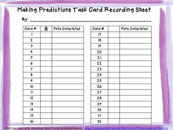 Predictions Task Cards Activity (32 cards) by Jessi's Archive | TPT