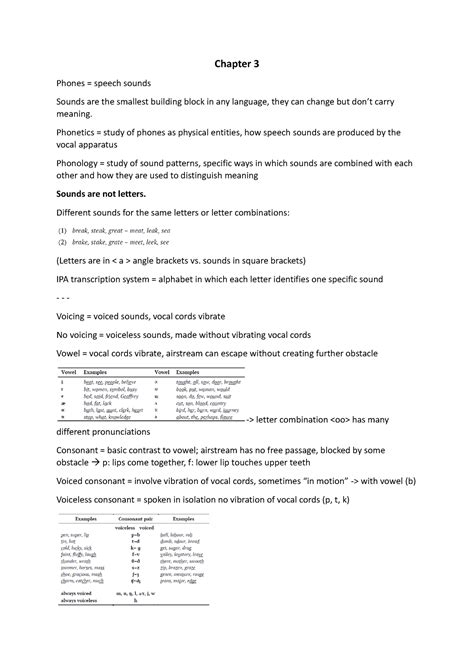 Chapter 3 - Zusammenfassung Introduction to Linguistics I: English Morphosyntax - Chapter 3 ...