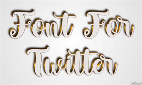 Font For Twitter Text Effect and Logo Design Font