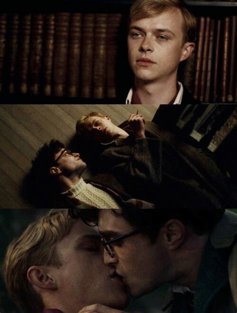 Dane DeHaan as Lucien Carr and Daniel Radcliffe as Allen Ginsberg in ...