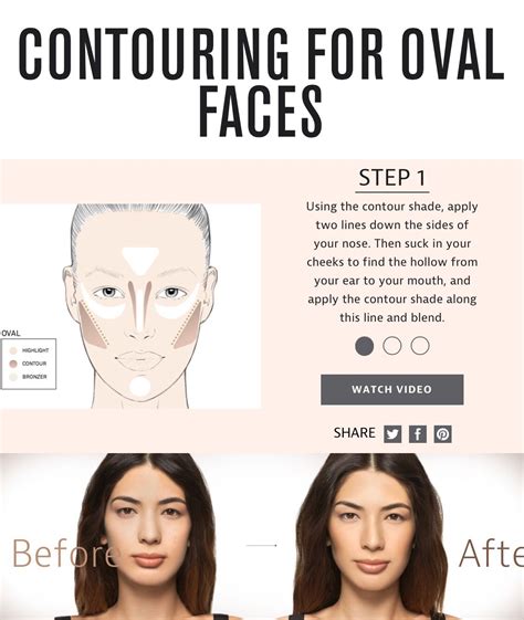 Oval face contouring Contouring Oval Face, Face Shape Contour, Oval Face Makeup, Cheek Contour ...