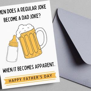 Printable Card for Husband, Funny Father's Day Card, New Father, Dad Joke, Father's Day Card ...