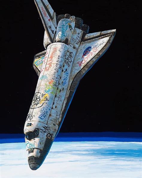 Space shuttle, space, Earth, graffiti, stars, HD phone wallpaper | Peakpx