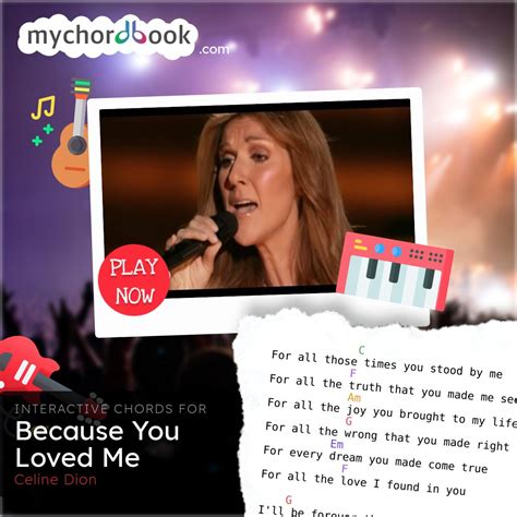 Celine Dion - Because You Loved Me Chords