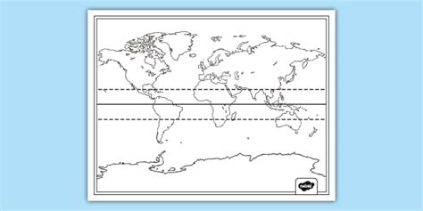 Printable Equator Map | Geography Resource | Twinkl - Twinkl