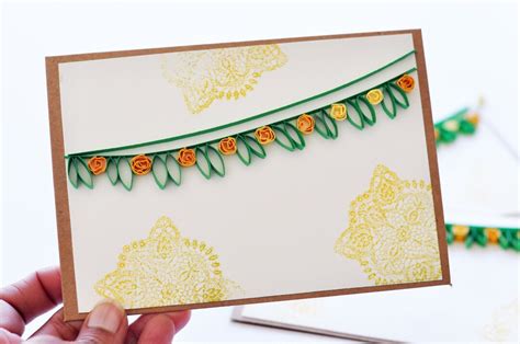 Quilling Diwali Greeting Cards Hindu Festival of Lights Merigold Toran ...