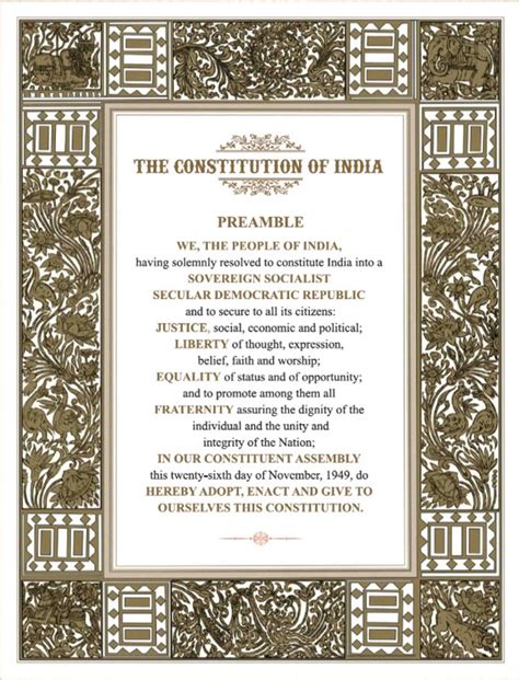 What Is The Preamble Of The Constitution Of India? » Gkfunda