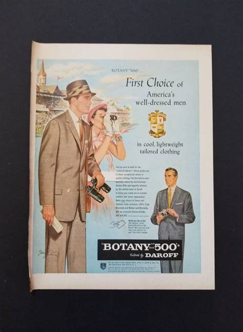 1956 Botany 500 Suits Vintage Advertisement Mens Clothing | Etsy