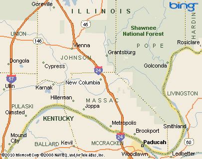 New Columbia, Illinois Area Map & More