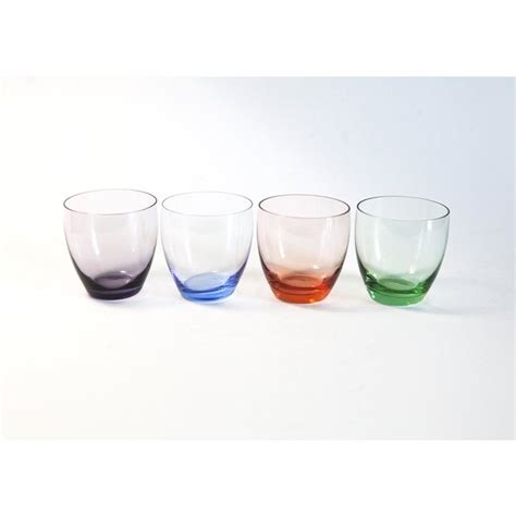 Colored Juice Glasses - Set of 4 | Chairish