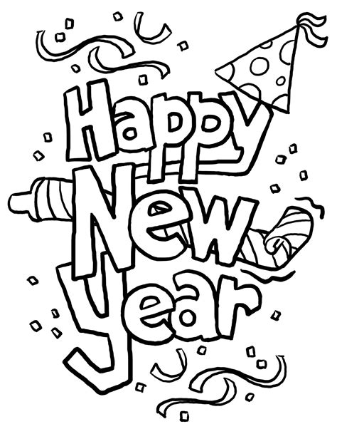 Free New Years Clipart Black And White, Download Free New Years Clipart Black And White png ...