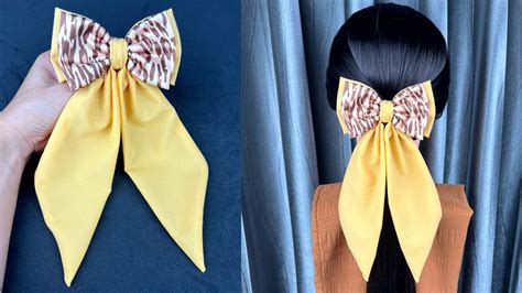 Bow Hair Clip Making Tutorial. How to make Bow Hair Clip. DIY Fabric ...