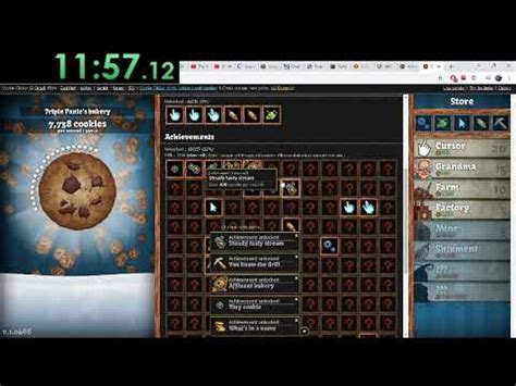 Cookie Clicker Speedrun 40 achievements in 1:03:19 - YouTube