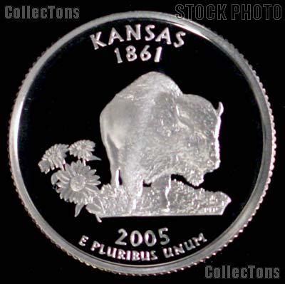 2005-S Kansas State Quarter SILVER PROOF 2005 Silver Quarter - $9.99