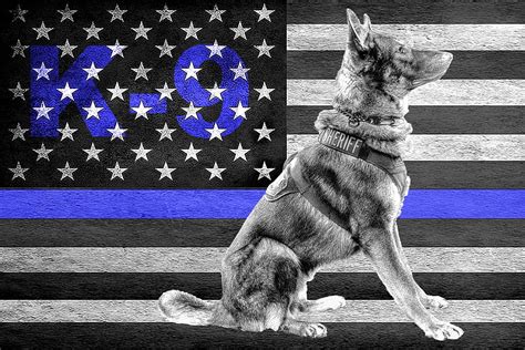 Thin Blue Line K9 K9 officer gift Police dog Wall Art. Etsy in 2020. K9 ...