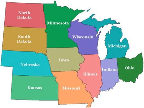 Midwest Map Regional City