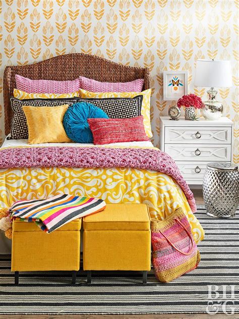 If you’re looking for yellow bedroom decorating ideas with extra zing, pair yellow with purple ...