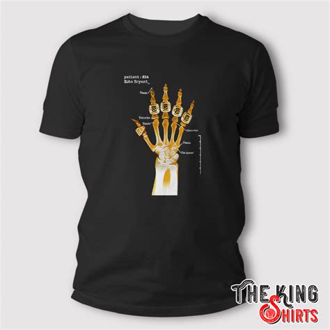 Kobe Bryant 5 Rings T Shirt For Unisex, Kobe Hand Xray - TheKingShirtS