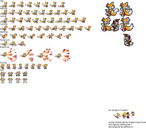 Tails The Fox Sprite Sheet by CKarla15 on DeviantArt