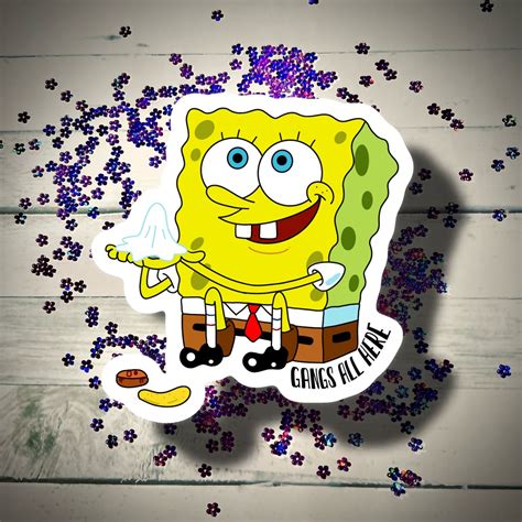 Spongebob Sticker Spongebob Squarepants Penny Napkin Chip - Etsy