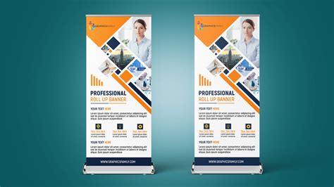 Professional Business Promotion Roll up Banner Design Free Template – GraphicsFamily