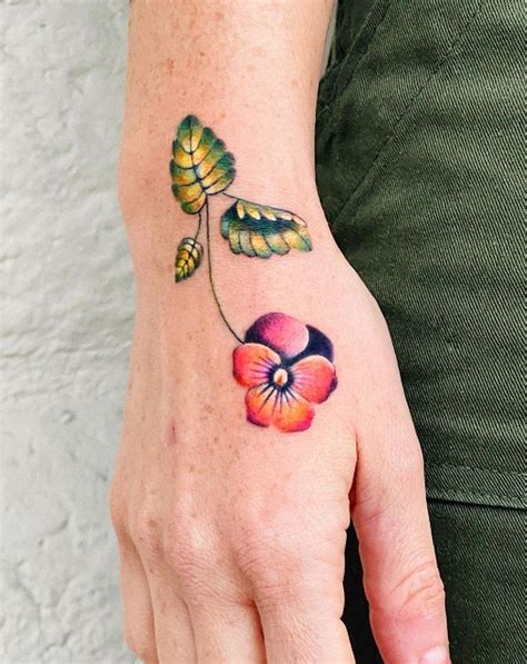 10 Ravishing Pansy Tattoo Designs With Images | Styles At LIfe